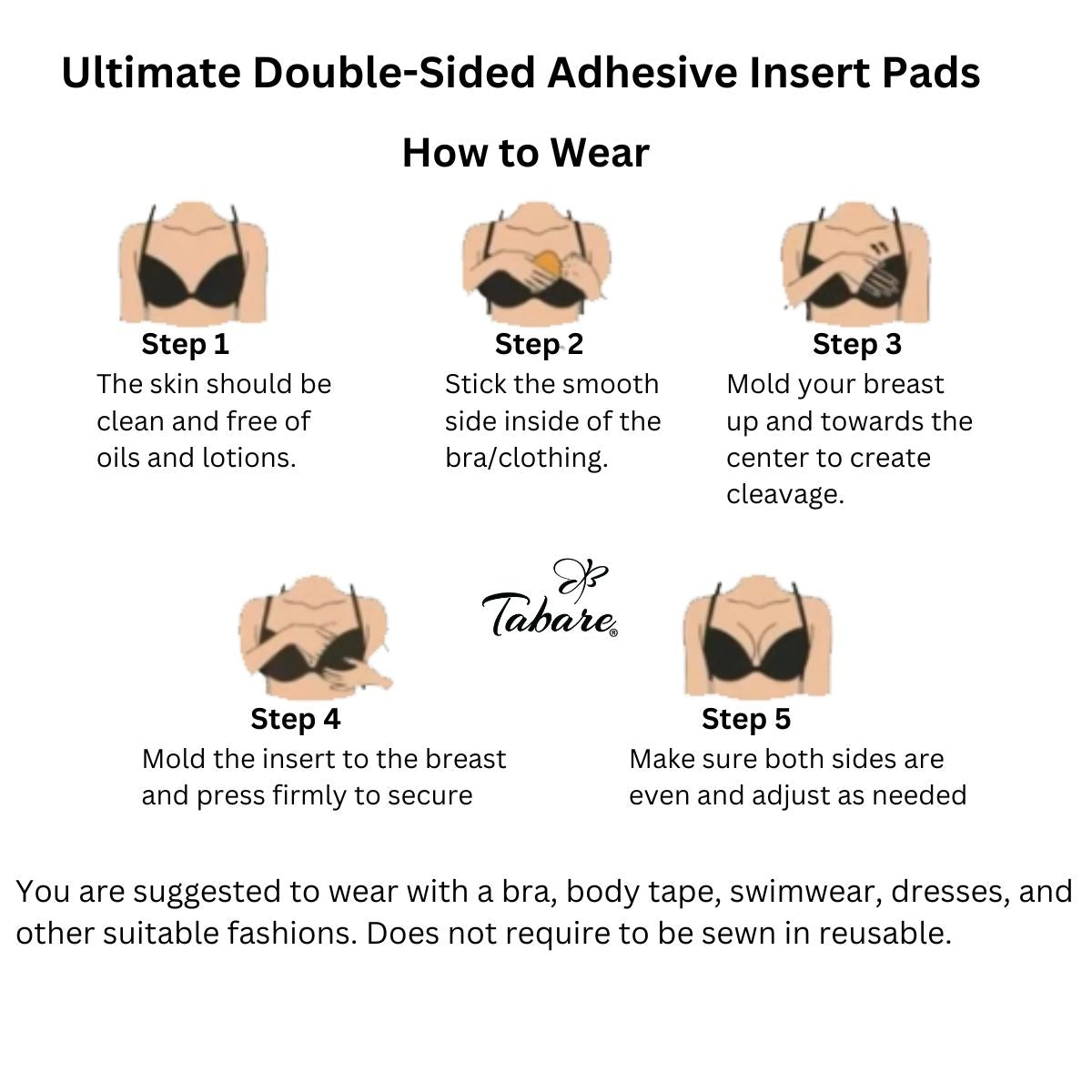 Ultimate Double-Sided Adhesive Insert Pads - Tabare