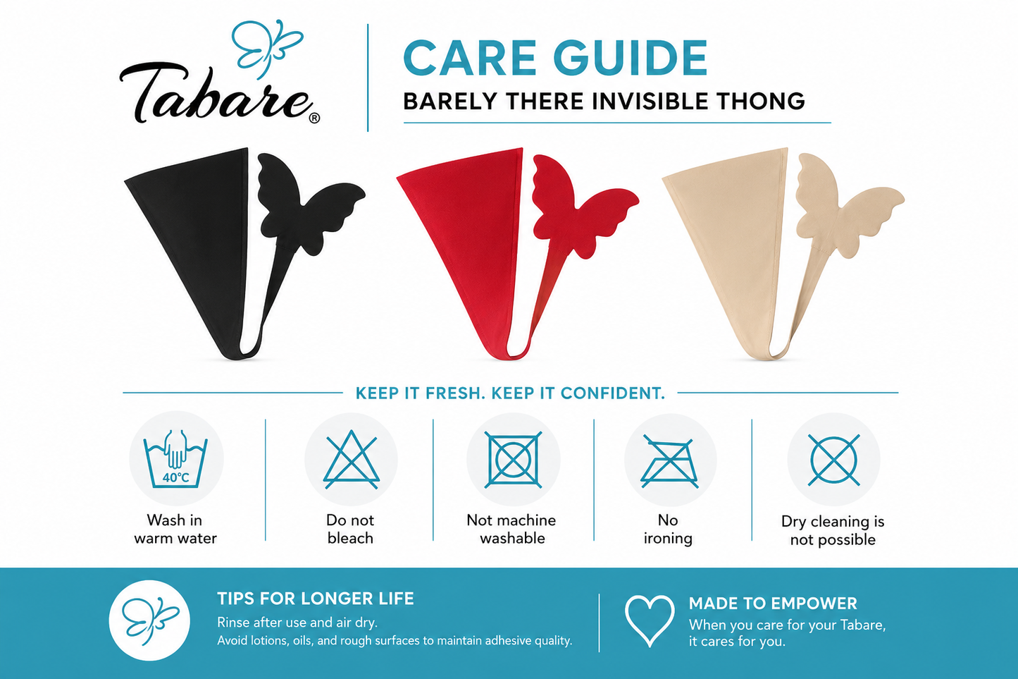 Barely There™ Reusable Adhesive Thong
